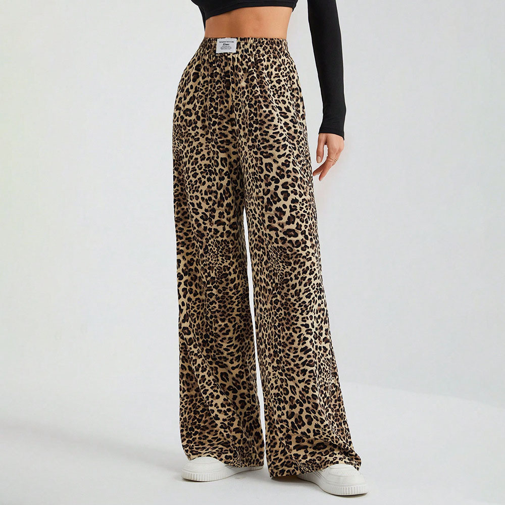 Women'S Fashion E Commerce - Trendy Klasik Leopar Desenli Bol Kesim