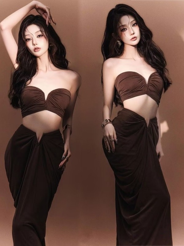 Women'S Young Fashion - Şık İnceltici Nedime Elbisesi Seti Seksi