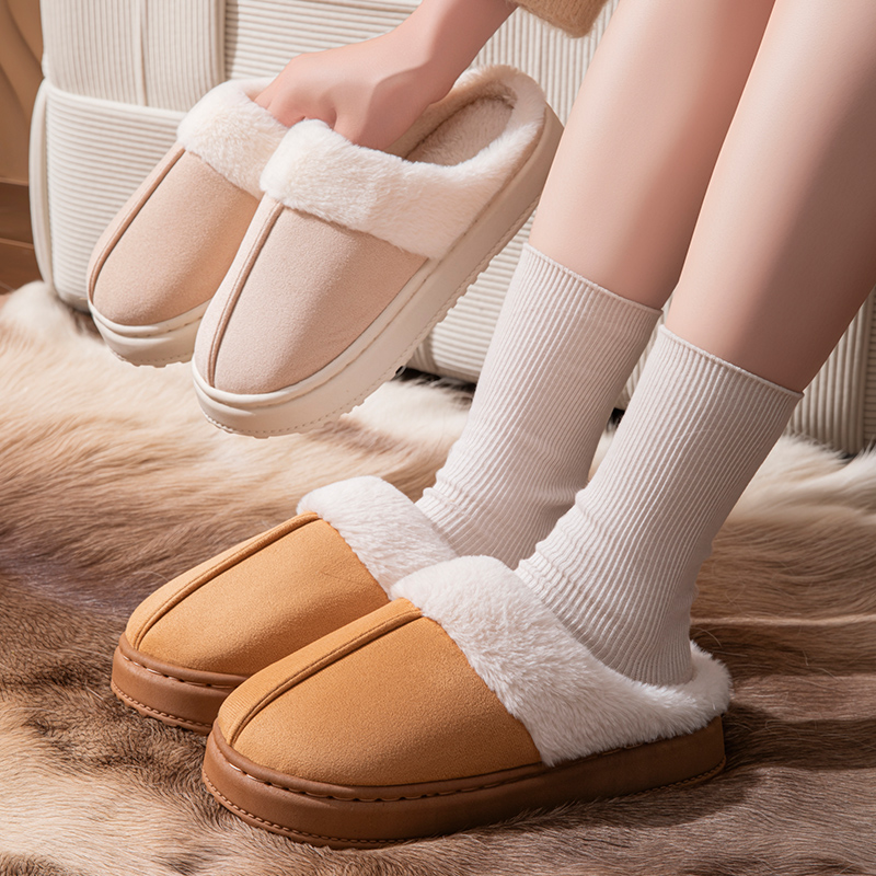 Women'S Fashion Winter 2026 - Moda Suni Süet Peluş Terlikler Kadın