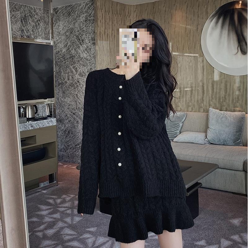 Women Fashion Outfits - Premium Kore Kış Stili Set Kalın