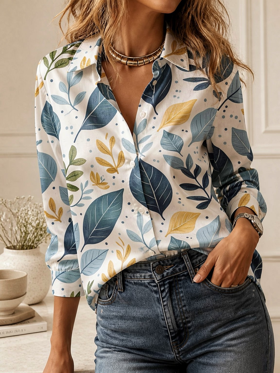 2026Şık Bol Yakalı Gömlek, Kad - Women'S Fashion Tops incelemesi ve fiyatı