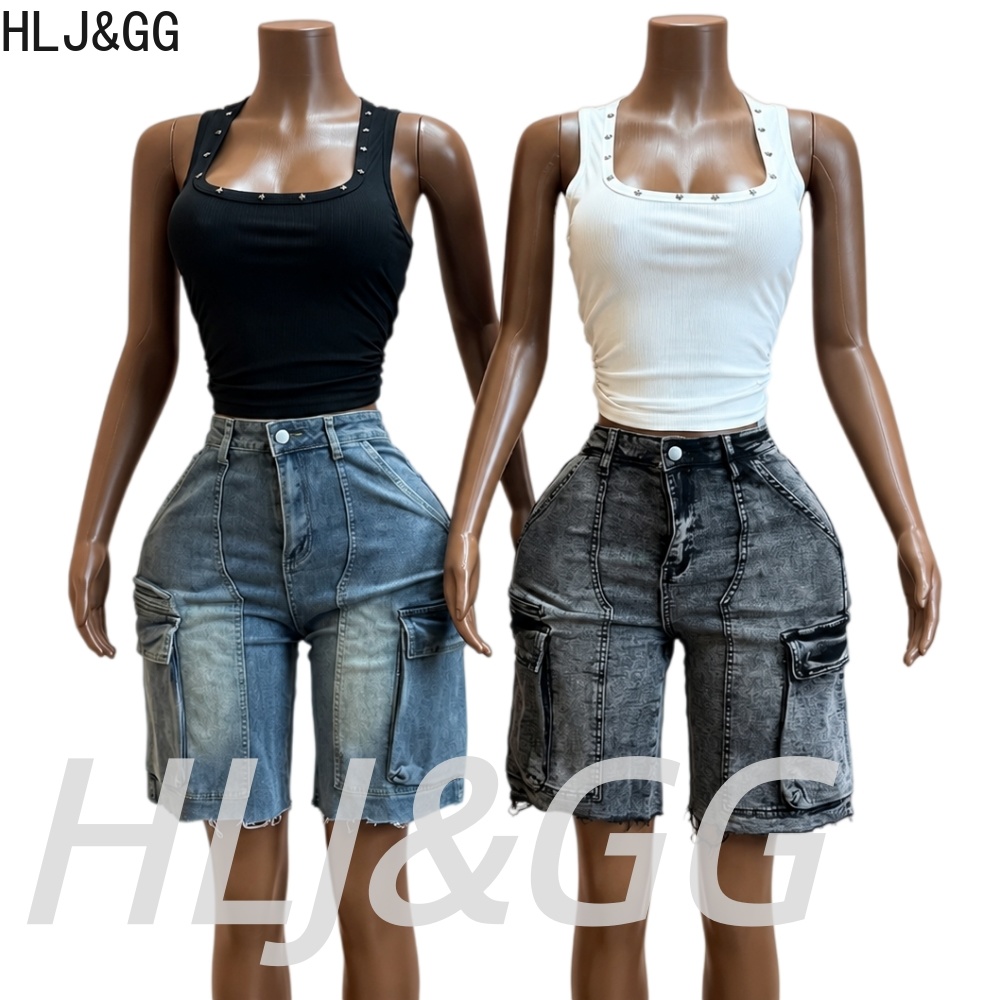 HLJ&GG Moda Denim Cepli Düz Şo - Women Fashion Jeans Top incelemesi ve fiyatı