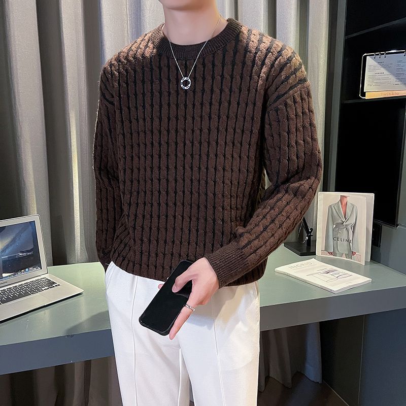 Erkekler kalın kazak sonbahar  - Ribbed Knit Sweater incelemesi ve fiyatı