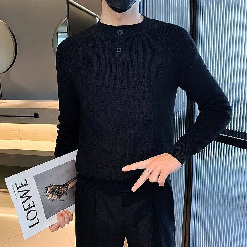 Erkekler kalın kazak sonbahar  - Ribbed Knit Sweater incelemesi ve fiyatı