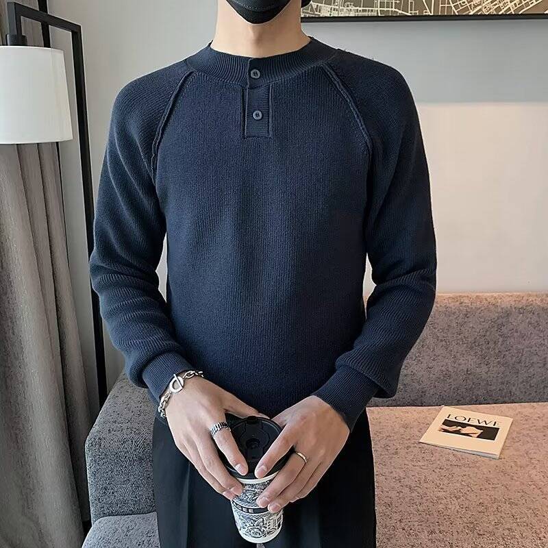 Erkekler kalın kazak sonbahar  - Ribbed Knit Sweater incelemesi ve fiyatı