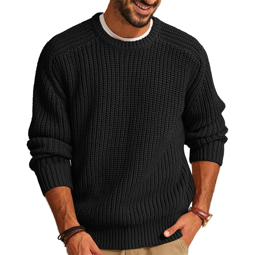 Erkek Örme Kazak Günlük Yuvarl - Ribbed Knit Sweater incelemesi ve fiyatı