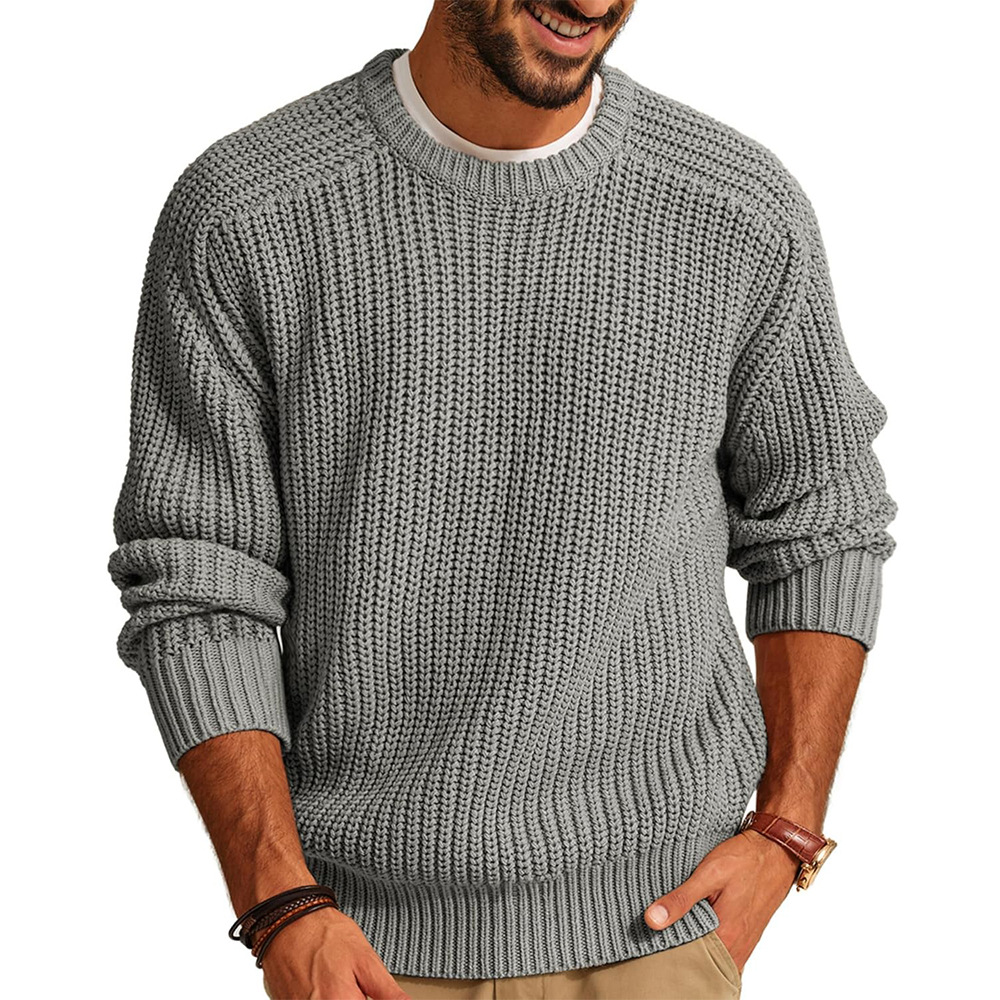 Erkek Örme Kazak Günlük Yuvarl - Ribbed Knit Sweater incelemesi ve fiyatı