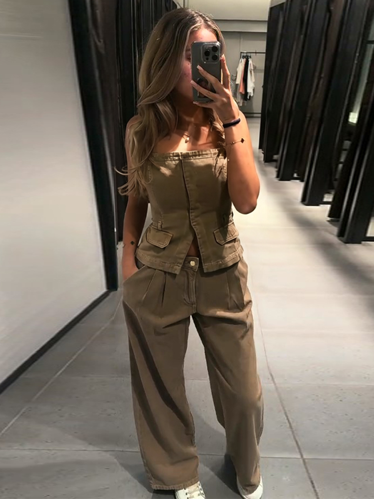 Y2K Kadın Göğüs Sarmalı Yelek  - Women Fashion Jeans Top incelemesi ve fiyatı