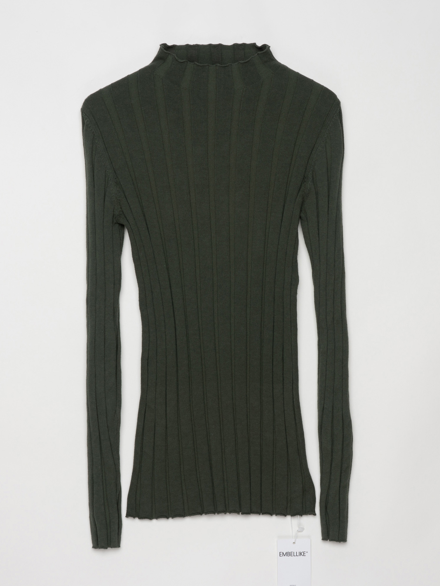 Mock boyun pamuk kazak kadınla - Ribbed Knit Sweater incelemesi ve fiyatı