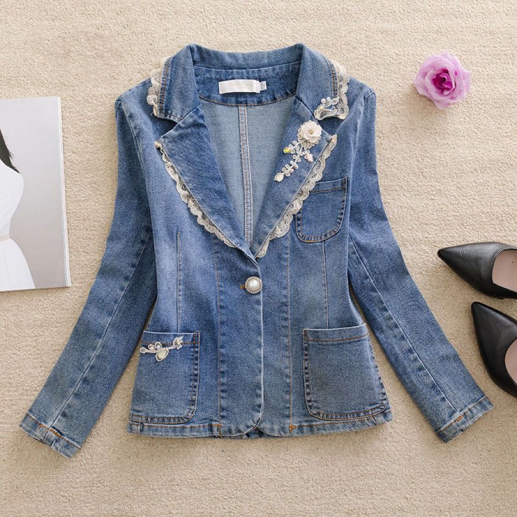 Dikişli Kadın Denim Ceket 2026 - Women Fashion Jeans Top incelemesi ve fiyatı