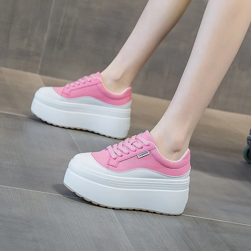 8 cm Yeni Kanvas Hakiki Deri K - Women'S Fashion Gym Shoes incelemesi ve fiyatı