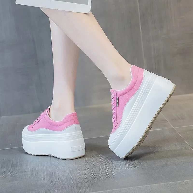 8 cm Yeni Kanvas Hakiki Deri K - Women'S Fashion Gym Shoes incelemesi ve fiyatı