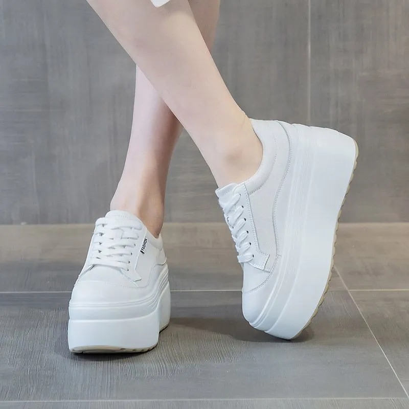 8 cm Yeni Kanvas Hakiki Deri K - Women'S Fashion Gym Shoes incelemesi ve fiyatı