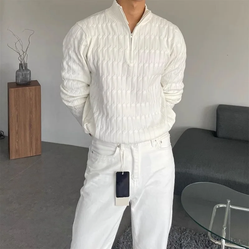 Erkek Kazak Günlük Jakarlı Des - Ribbed Knit Sweater incelemesi ve fiyatı