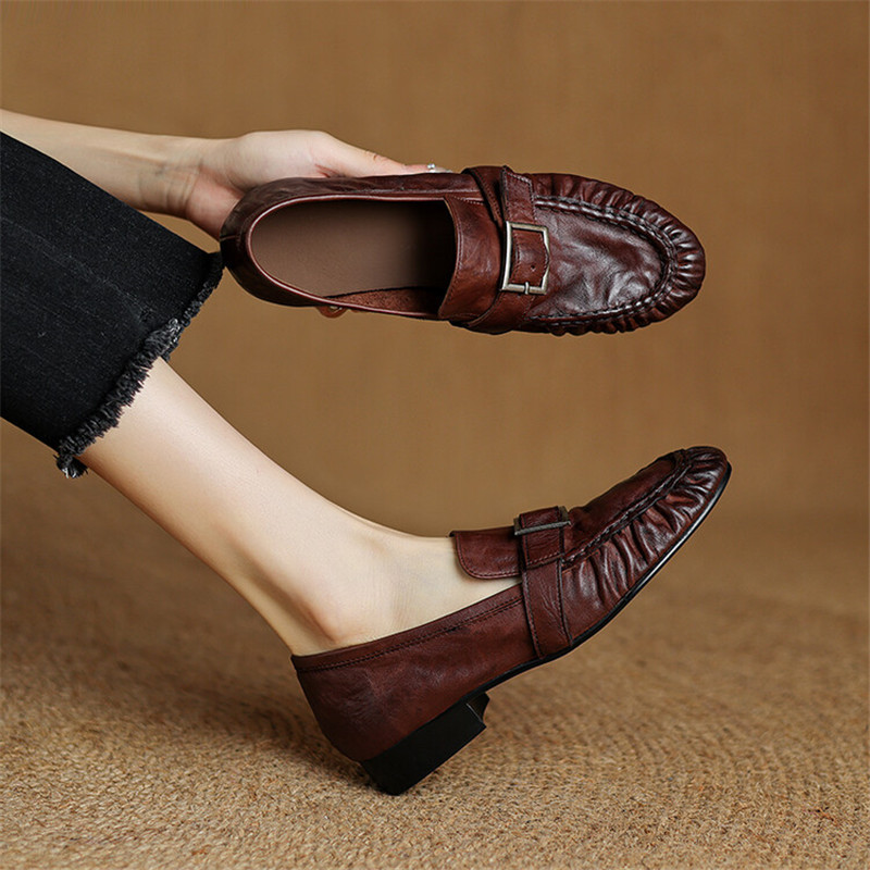 Yeni sonbahar hakiki deri kadı - Women'S Fashion Loafers incelemesi ve fiyatı
