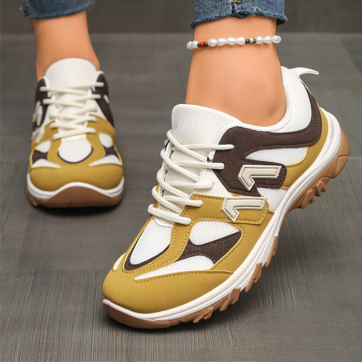 Moda Gri Sarı Karışık Renk Kay - Women'S Yellow Fashion Sneakers incelemesi ve fiyatı