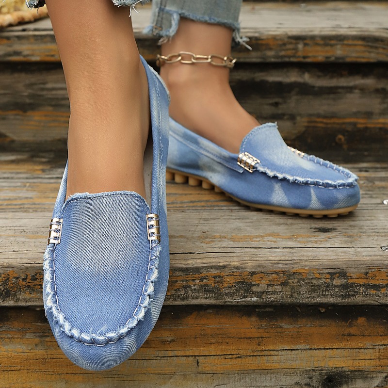 Moda Açık Mavi Kot Mokasenler  - Women'S Fashion Loafers incelemesi ve fiyatı