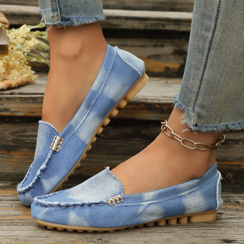 Moda Açık Mavi Kot Mokasenler  - Women'S Fashion Loafers incelemesi ve fiyatı