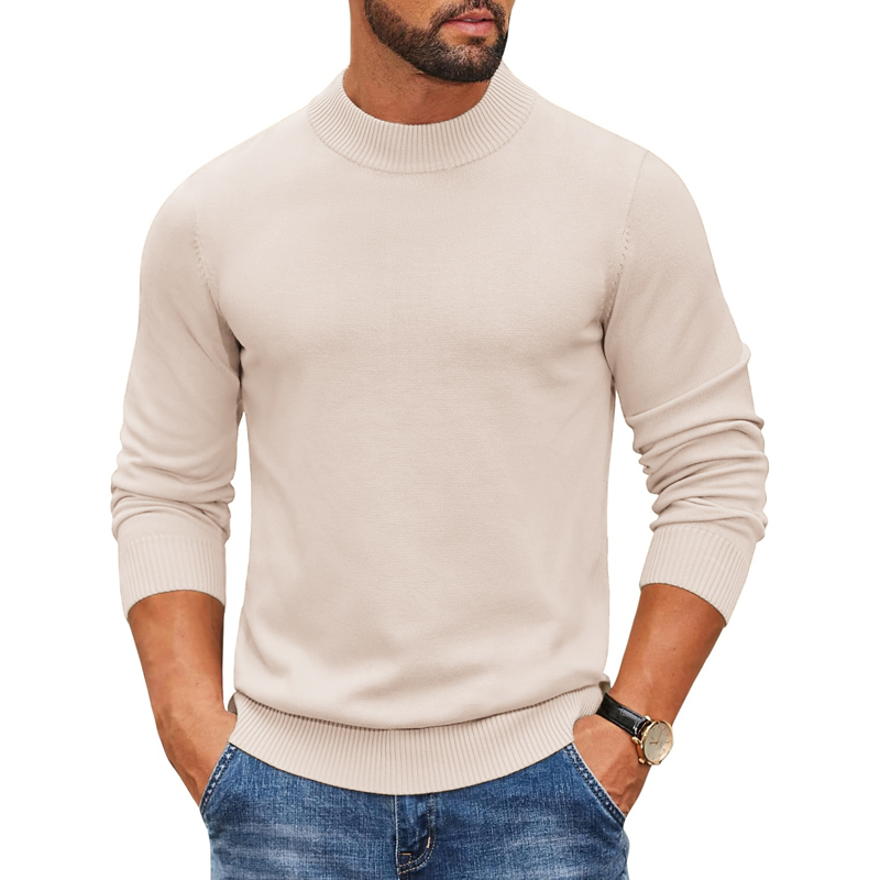 2026 Erkek Mock Turtleneck Ner - Ribbed Knit Sweater incelemesi ve fiyatı