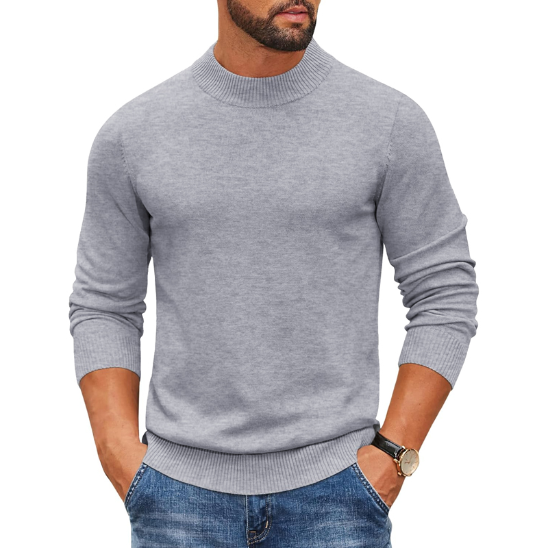 2026 Erkek Mock Turtleneck Ner - Ribbed Knit Sweater incelemesi ve fiyatı
