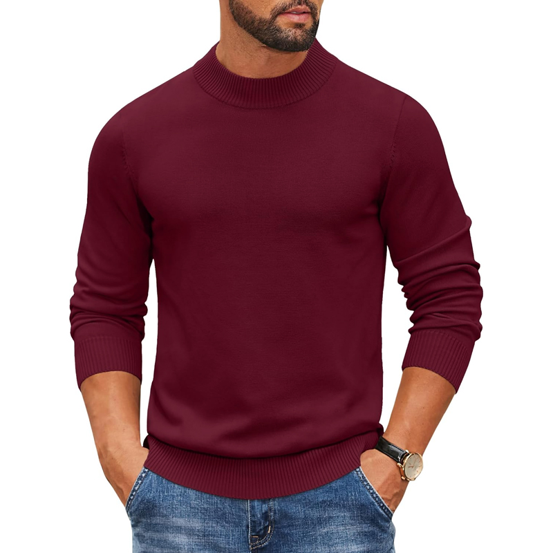 2026 Erkek Mock Turtleneck Ner - Ribbed Knit Sweater incelemesi ve fiyatı