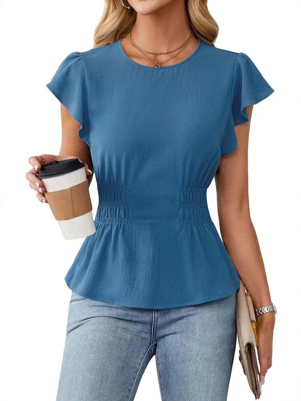 Kadın Fırfırlı Kısa Kollu Bluz - Women'S Fashion Tops incelemesi ve fiyatı