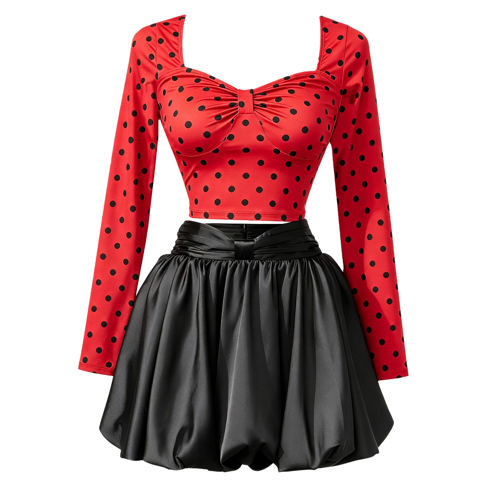 Kadın Uzun Kollu Puantiyeli Kı - Women Fashion Outfits incelemesi ve fiyatı