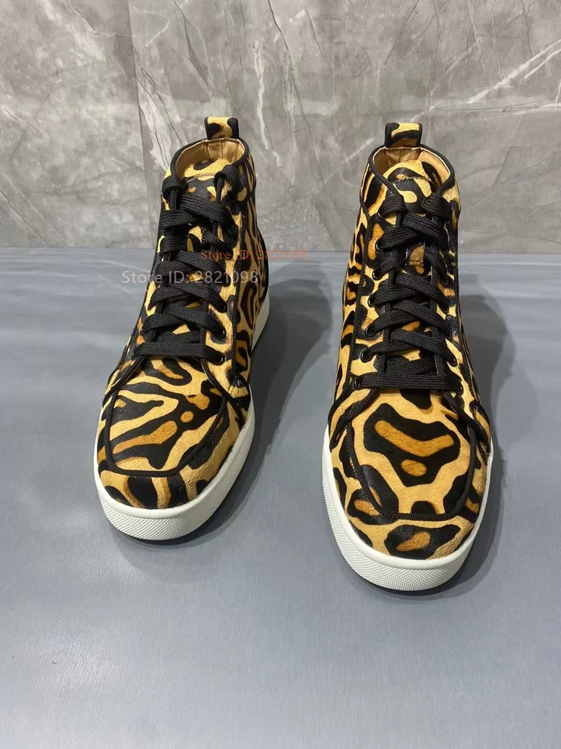 Leopar Baskılı Yüksek Top Spor - Women'S Yellow Fashion Sneakers incelemesi ve fiyatı