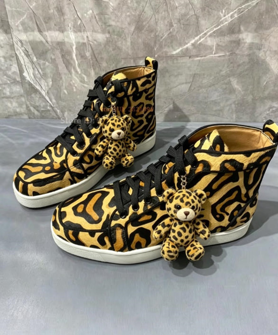 Leopar Baskılı Yüksek Top Spor - Women'S Yellow Fashion Sneakers incelemesi ve fiyatı