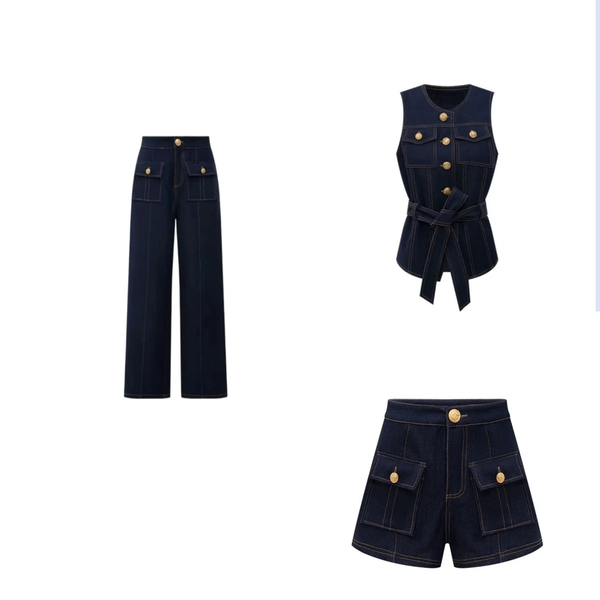 Y2K 2026 yeni düğmeli retro ko - Women Fashion Jeans Top incelemesi ve fiyatı