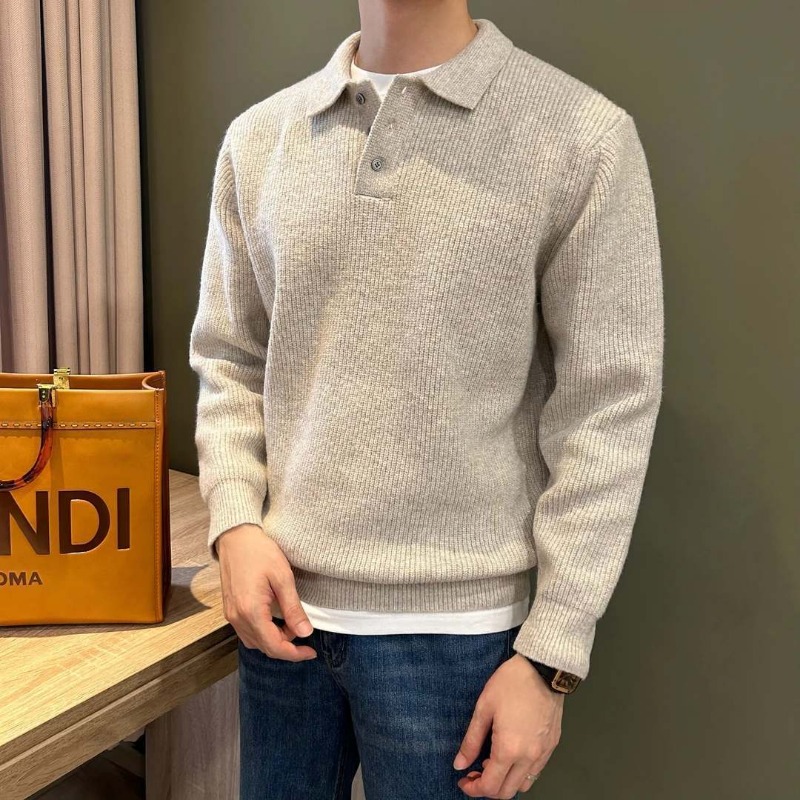 Erkekler Yaka Detaylı Tek Düğm - Ribbed Knit Sweater incelemesi ve fiyatı